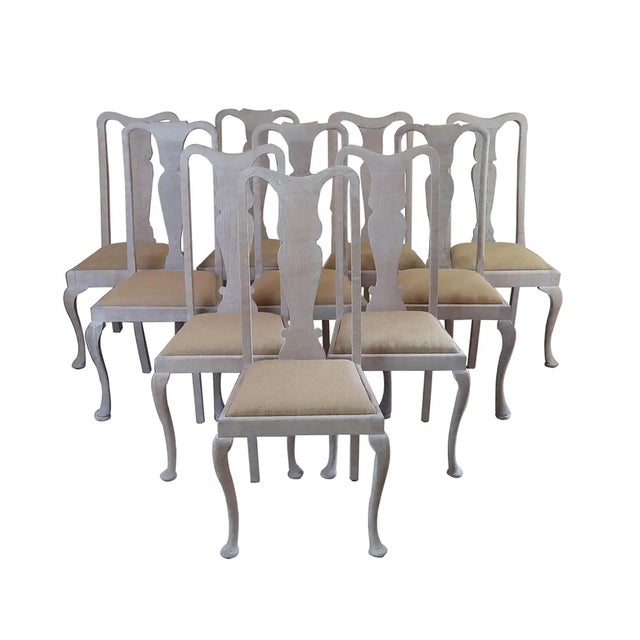 Antique Gustavian Harlequin Urn Back Dining Chairs, 1920s, Set of 10 For Sale - Image 10 of 10