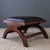 Coffee Leather and Rosewood X Frame Ottoman or Footstool With Brass Nailhead Trim For Sale - Image 8 of 13