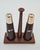 Mid-Century Modern Vintage Teak Salt and Pepper Set with a Stand, Netherlands, 1960s, Set of 3 For Sale - Image 3 of 9