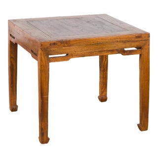 Small Chinese Early 20th Century Coffee Table with Humpback Stretchers For Sale