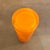 Vintage Orange Cased Glass Cylinder Vase, Mid-Century For Sale - Image 4 of 6