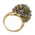 10k Yellow Gold Blue Topaz Cluster Ball Cocktail Ring Vintage For Sale In Tampa - Image 6 of 7