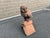 English Owl Garden Ornament in Aged Terracotta For Sale - Image 15 of 18