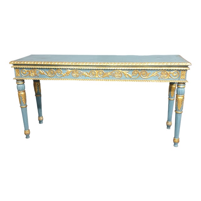 Parcel Gilt Console Hall Table, 1910s For Sale