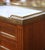 Late 20th Century Pair of Vintage French Louis XVI Marble Top Mahogany Two-Drawer Nightstands For Sale - Image 5 of 14