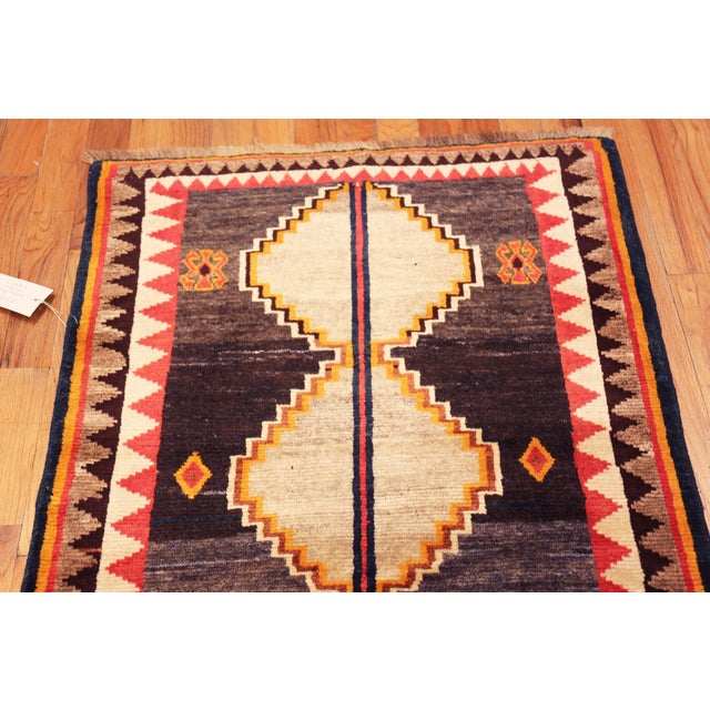 Tribal Nazmiyal Collection Vintage Persian Gabbeh Rug For Sale - Image 3 of 9