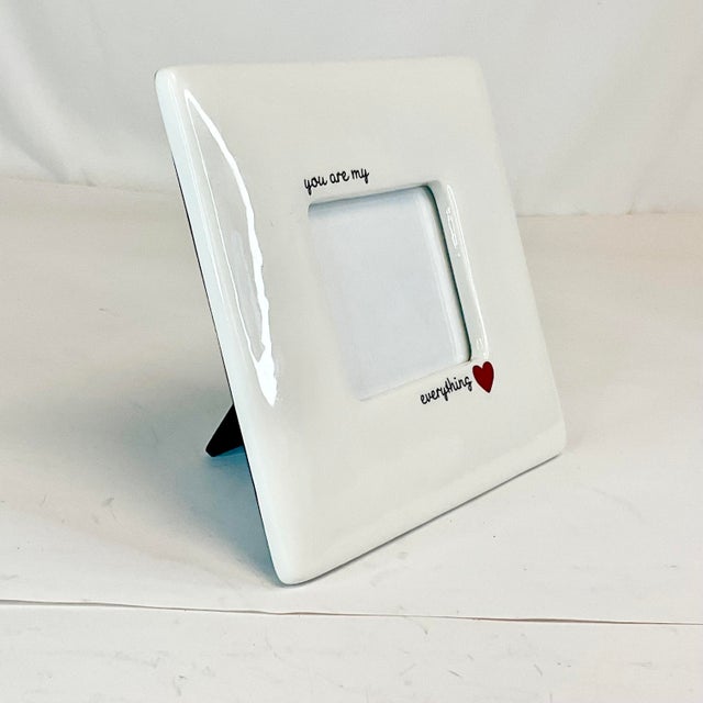 White 1990s Vintage Contemporary ‘You Are My Everything’ Picture Frame For Sale - Image 8 of 10