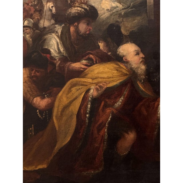 Early 18th Century Early 18th Century Italian Painting of the Adoration of the Magi For Sale - Image 5 of 8