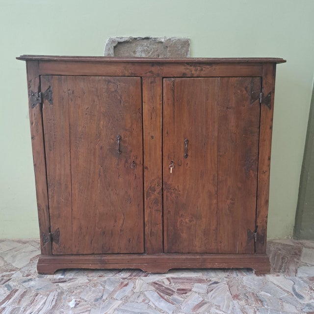 Brown Vintage Umbrian Brown Sideboard in Poplar For Sale - Image 8 of 8