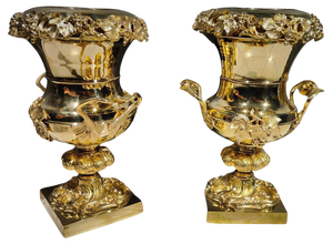 Gilt Bronze Cups, 19th Century, Set of 2