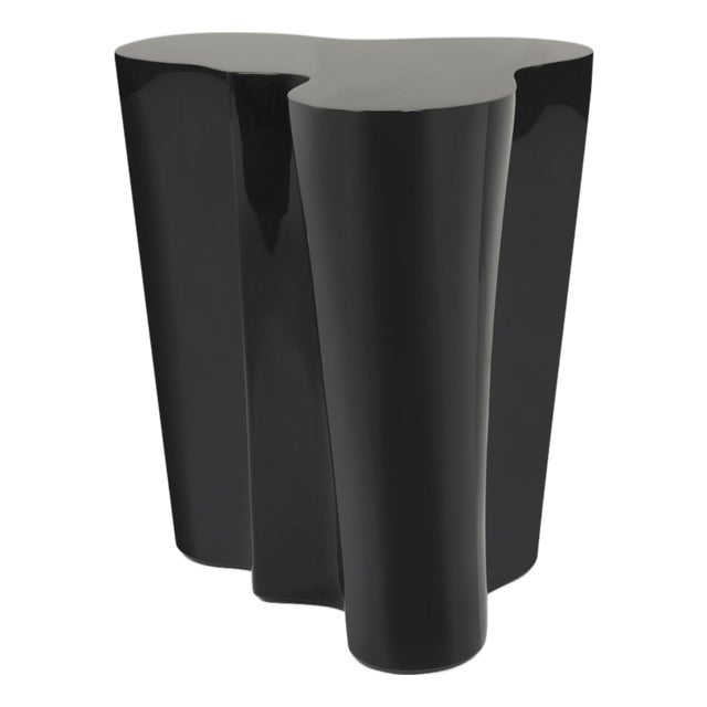 Black Resin Occasional Table in Lacquer Finish, Small - Organica by Oggetti For Sale