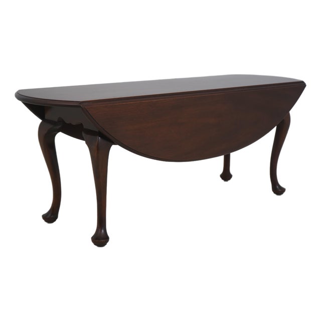 Kittinger Queen Anne Mahogany Drop Leaf Coffee Table For Sale