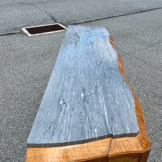 Joubert and Petit DIM Art Deco Burled Elm & Marble Top Sideboard by René Joubert Et. Philipe Petit for Dim For Sale - Image 4 of 13