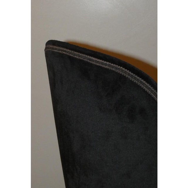 Black Velvet Dining Chairs, Italy, 1960s, Set of 4 For Sale - Image 15 of 16