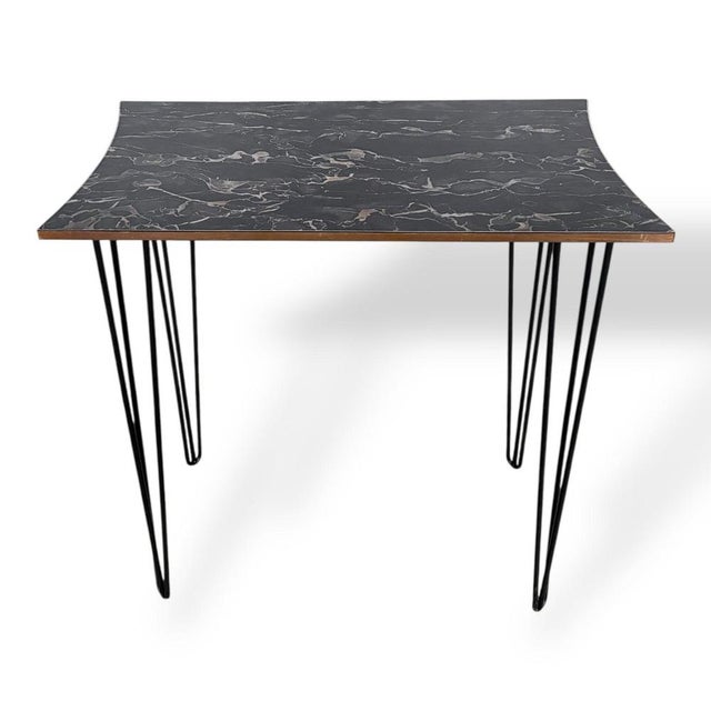 Contemporary Vintage Formica Marbled Console Table For Sale - Image 3 of 9