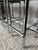 Chrome Mid 20th Century Modernist Cal-Style Chrome Counter Height Bar Stools With Velvet Green Seats - Set of 3 For Sale - Image 8 of 12