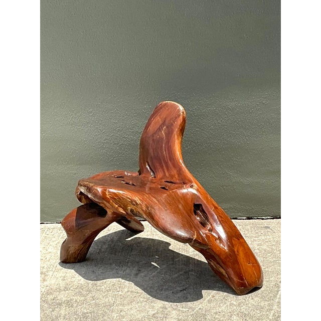 Vintage Organic Form Wood Accent Chair For Sale - Image 16 of 18