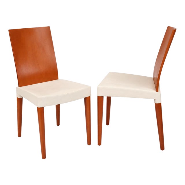 Philippe Starck for Kartell "Miss Trip" Side Dining Chairs in Tan - A Pair For Sale