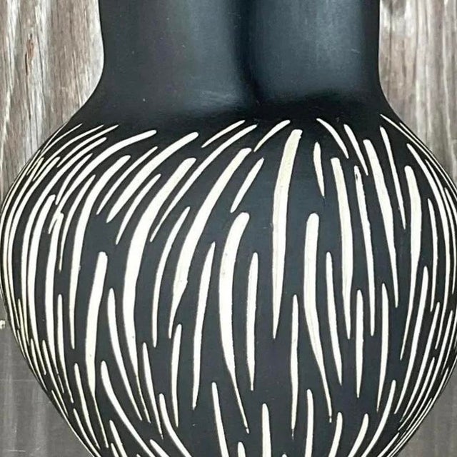 Vintage Contemporary Signed Studio Pottery Vase For Sale - Image 13 of 13