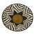 Early 20th Century Black and White Sisal Handwoven Basket Eswatini 12inch For Sale
