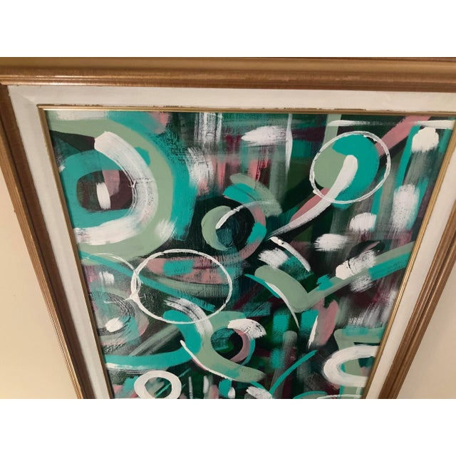 Modern Abstract Expressionist Painting, Framed For Sale In New York - Image 6 of 10