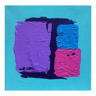 "Purple, Magenta and Blues" Little Colorfield Painting on Stretched Canvas by Stephen Stilgenbauer For Sale