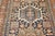 19th Century Heriz Karajeh Rug, Hand-Knotted Wool, Geometric Pattern, Blue & Green, 4x5 For Sale - Image 10 of 16