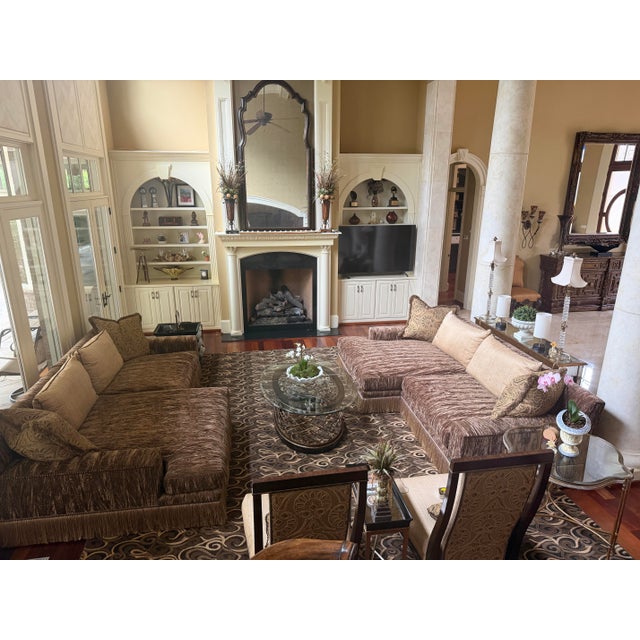 2000 - 2009 Marge Carson Sofa With Decorative Trim For Sale - Image 5 of 12