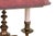 Wine Vintage Brass Bouillotte Library Desk Lamp With Oxblood Red Crackle Tole Shade, 2005 For Sale - Image 8 of 9