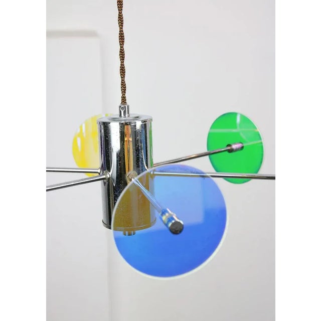 Italian Chrome Lamp and Glass Sculpture, 1970s, Set of 2 For Sale - Image 16 of 18