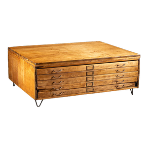 1920s Massive Vintage Oak Single Stack Flat File