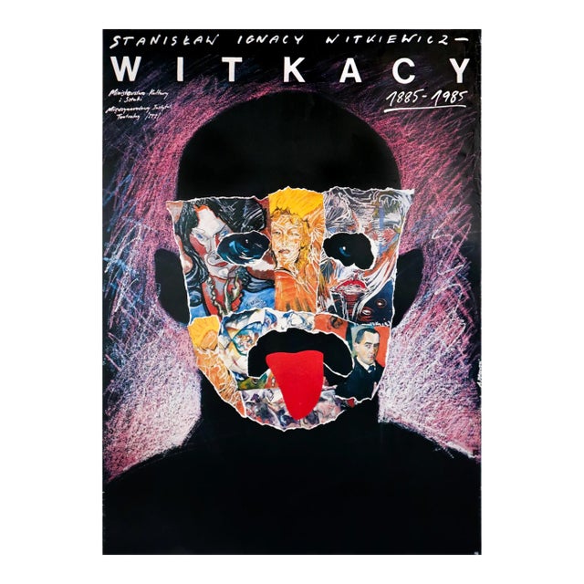 1985 Polish Poster, Witkacy 1885-1985, Pagowski For Sale