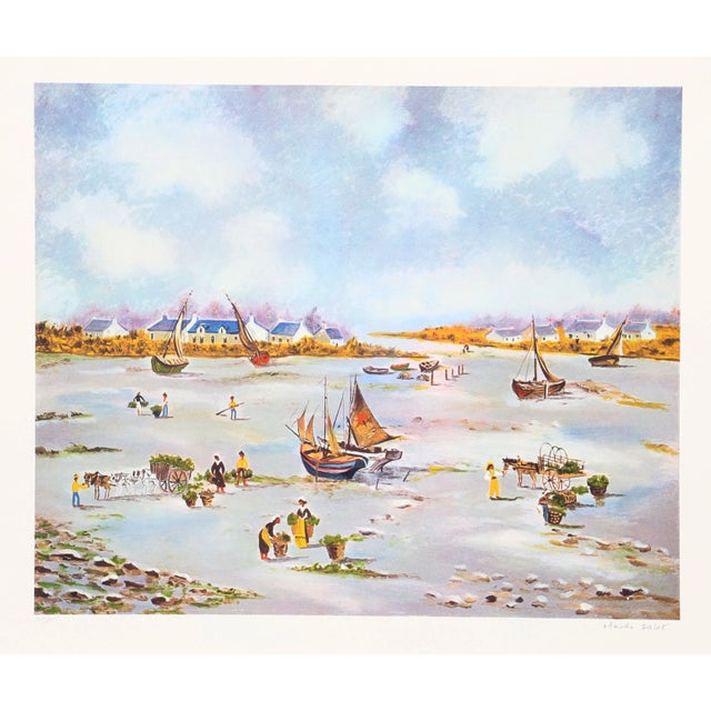 Claude Tabet - Dry Dock Lithograph For Sale