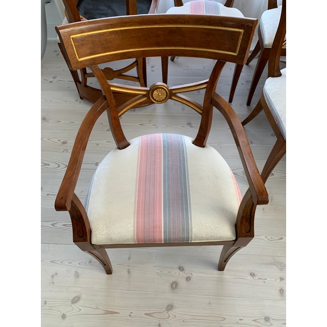 1940s 1940s Vintage Baker Furniture Regency Klismos Style Dining Chairs - Set of 6 For Sale - Image 5 of 12