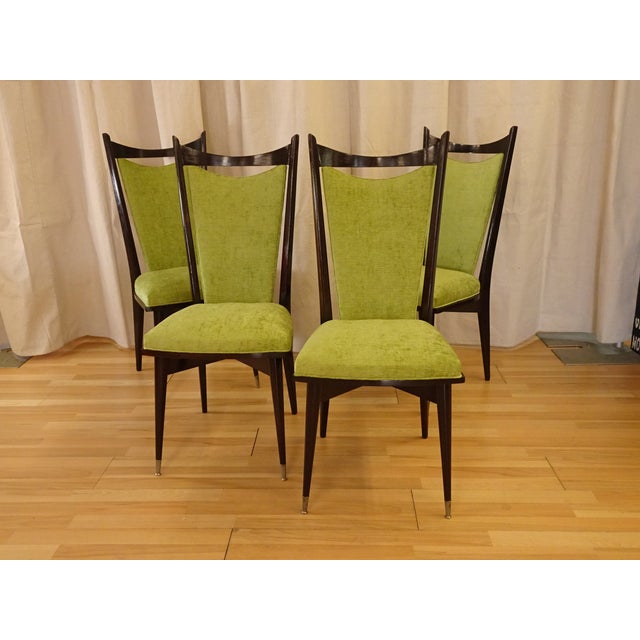 1940s French Art Deco Round Dining Table and 4 Chairs - Set of 5 For Sale - Image 9 of 12