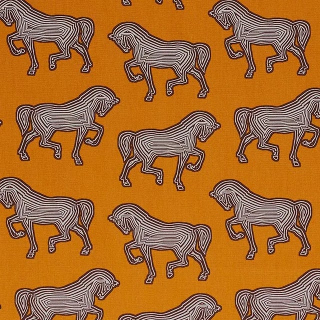 Equally at home in traditional and modern schemes, this chic, graphic print adds equestrian flair to any room. Handsome...