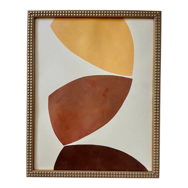 2023 "Focaccina" Abstract Contemporary Painting on Paper by Artist r.k. Red For Sale