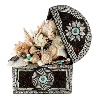Coastal Seashell Box Sculpture For Sale