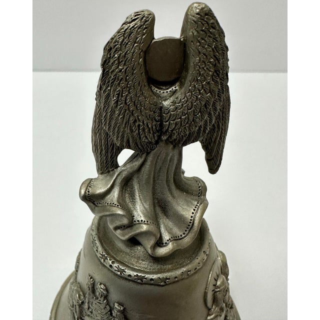 Vintage Late 20th Century Angel/Nativity Scenery Pewter Bell For Sale - Image 11 of 12