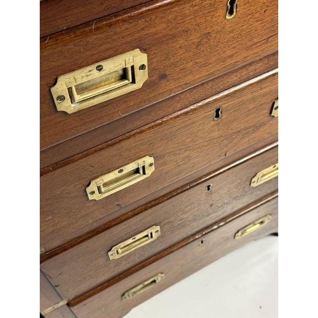 Campaign Chest of Drawers in Mahogany, 1800s For Sale - Image 13 of 18