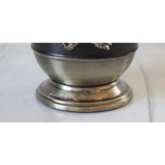 Vintage Leather & Pewter Humidor For Sale - Image 10 of 14
