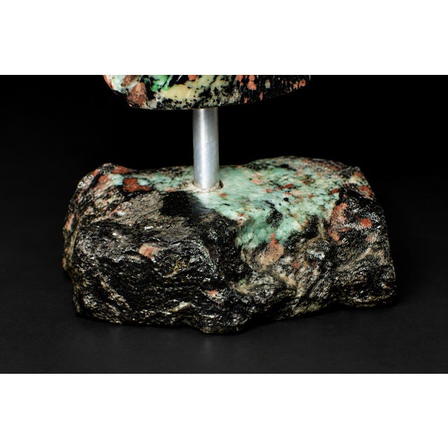 Gemstone Emerald Horse Bust Statue Hand Carved Horse Rock Base For Sale - Image 12 of 12