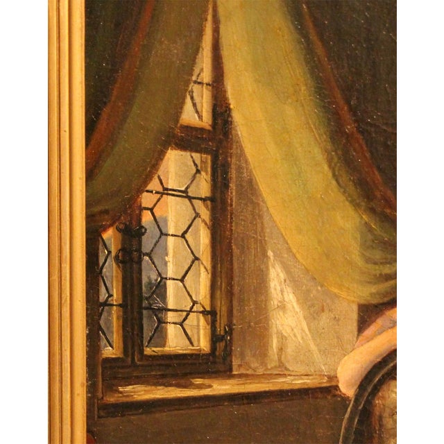 Dutch Family Scene, 17th Century, Oil Painting on Canvas, Framed For Sale - Image 7 of 12