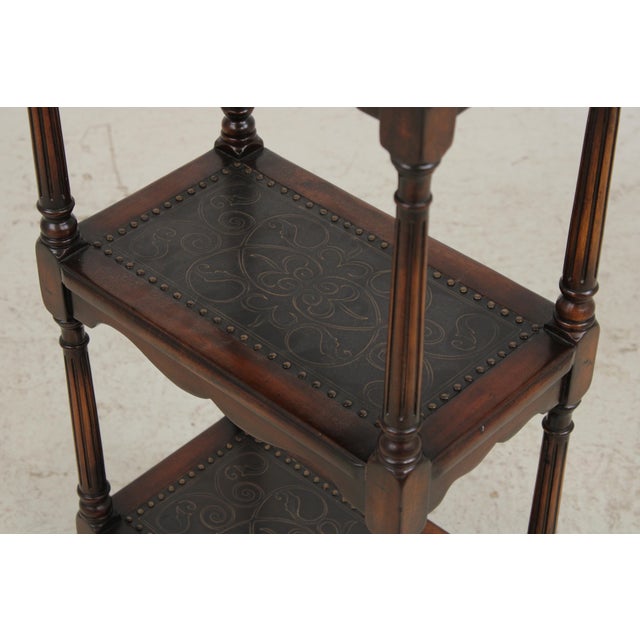 Theodore Alexander 3 Tier Metal Top Stand Table For Sale - Image 15 of 17