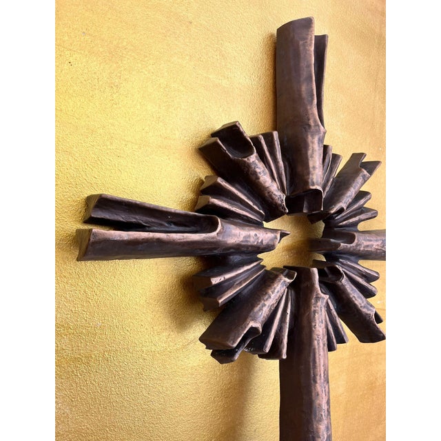 1960s Wolfgang Haaf, Monumental Brutalist Bronze Cross / Wall Sculpture Attributed to Walter Haaf Germany, 1960s, 1960s, Bronze For Sale - Image 5 of 18