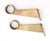 Traditional Pair of Reclaimed Brass Bar Mount Rail Brackets For Sale - Image 3 of 4
