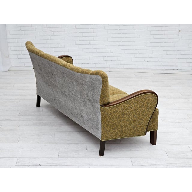 Danish 3-Seater Sofa in Beech & Cotton, 1950s For Sale - Image 15 of 18