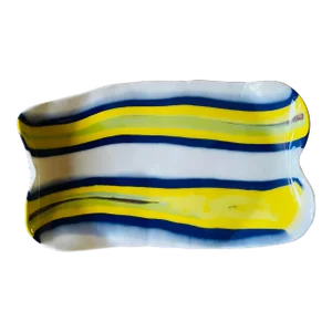 Postmodern Hand-Painted Studio Pottery Platter