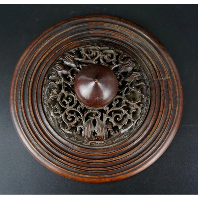 Antique Chinese Blue & White "Hundred Boys" Porcelain Vase With Wooden Cover (Kangxi Period) For Sale - Image 11 of 13