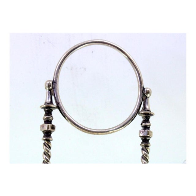 Cruet with Silver Structure with Salt and Pepper Shakerand Mustard Jar For Sale - Image 4 of 7